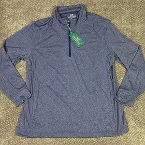 Vineyard Vines Performance 1/4 Zip Pullover Men's XL Deep Bay Blue Cationic Golf